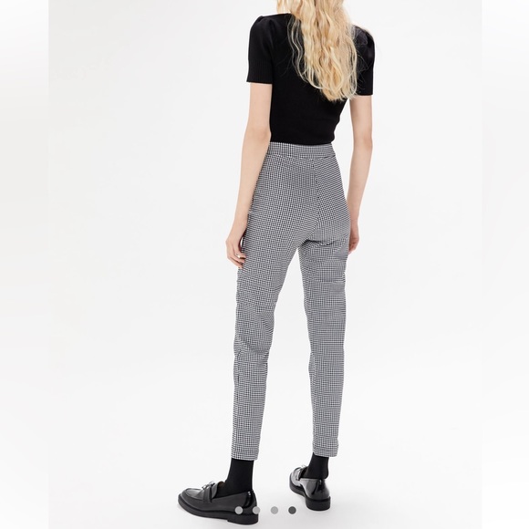 Urban Outfitters High Waisted Zip Front Pants in Gingham - Picture 2 of 6